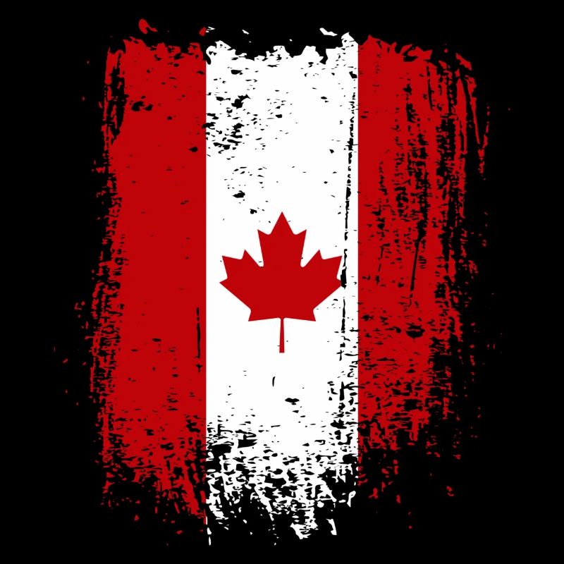 Grunge Canada Flag Maple Art