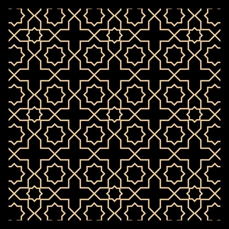 Golden Star Lattice Pattern
