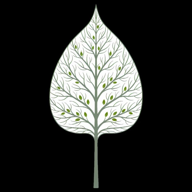 Arbre caché dans la feuille