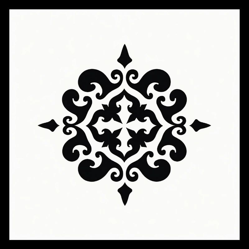 Elegant Black Ornamental Pattern