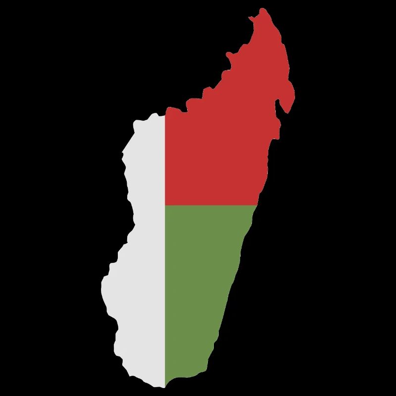 Carte de Madagascar avec drapeau