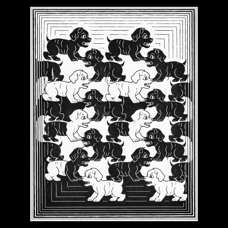 Chiots teckels en motif monochrome