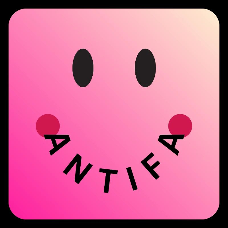 Friendly Antifa Pink | Faute de frappe de Gradient Smile