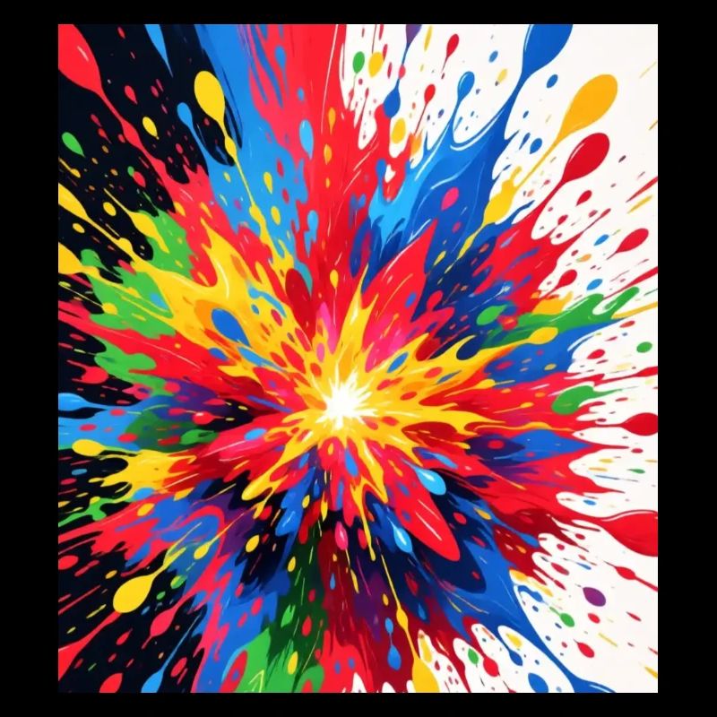 Farbexplosion Druckdesign