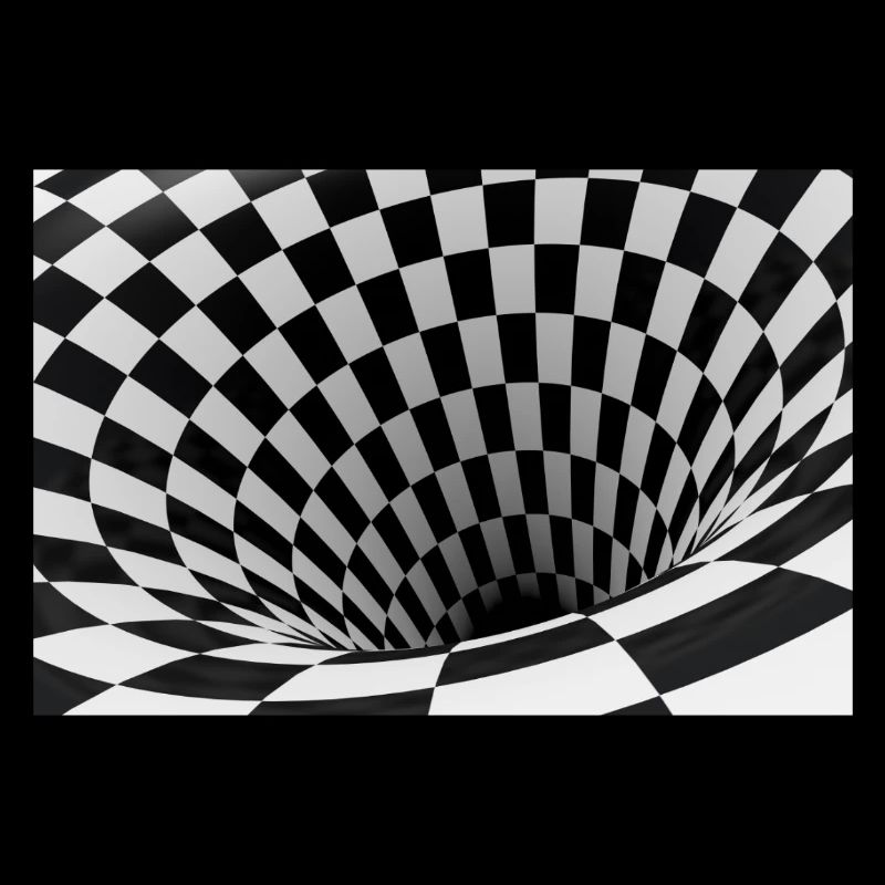 Vortex damier noir et blanc