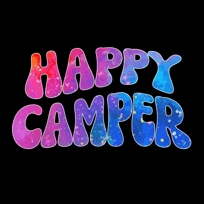 Happy Camper Farbenspiel lettering