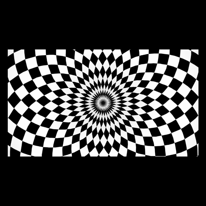 Optical Vortex Checker Illusion