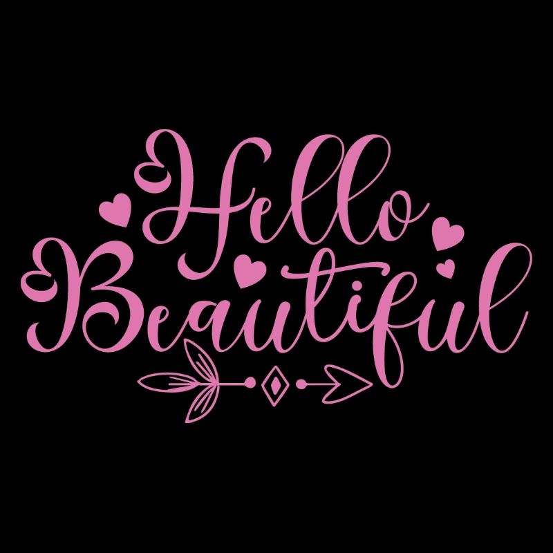 Hello Beautiful Script Hearts