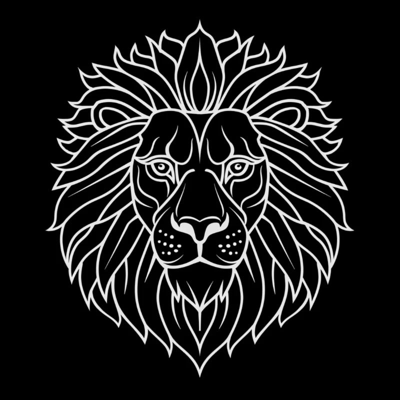 Psychedelic Lion Mandala