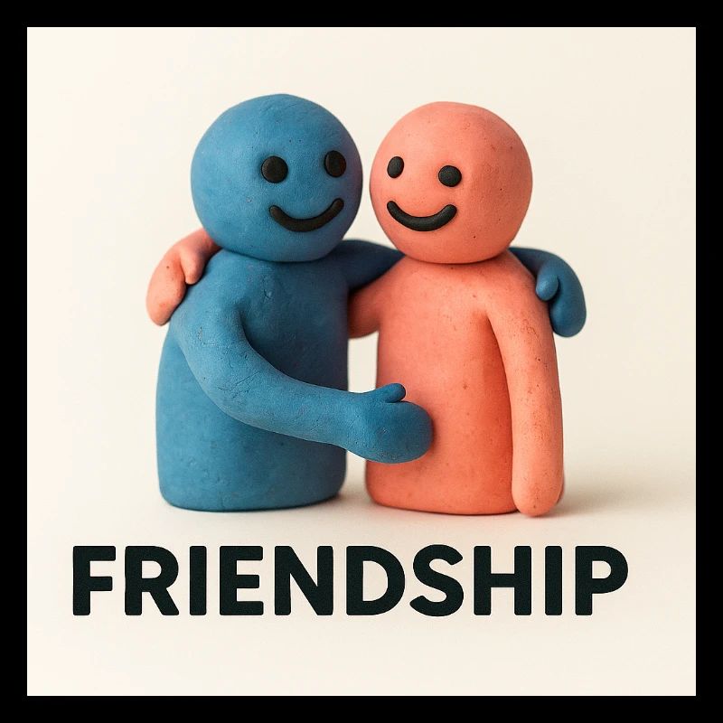 Endearing Friendship Clay Figures