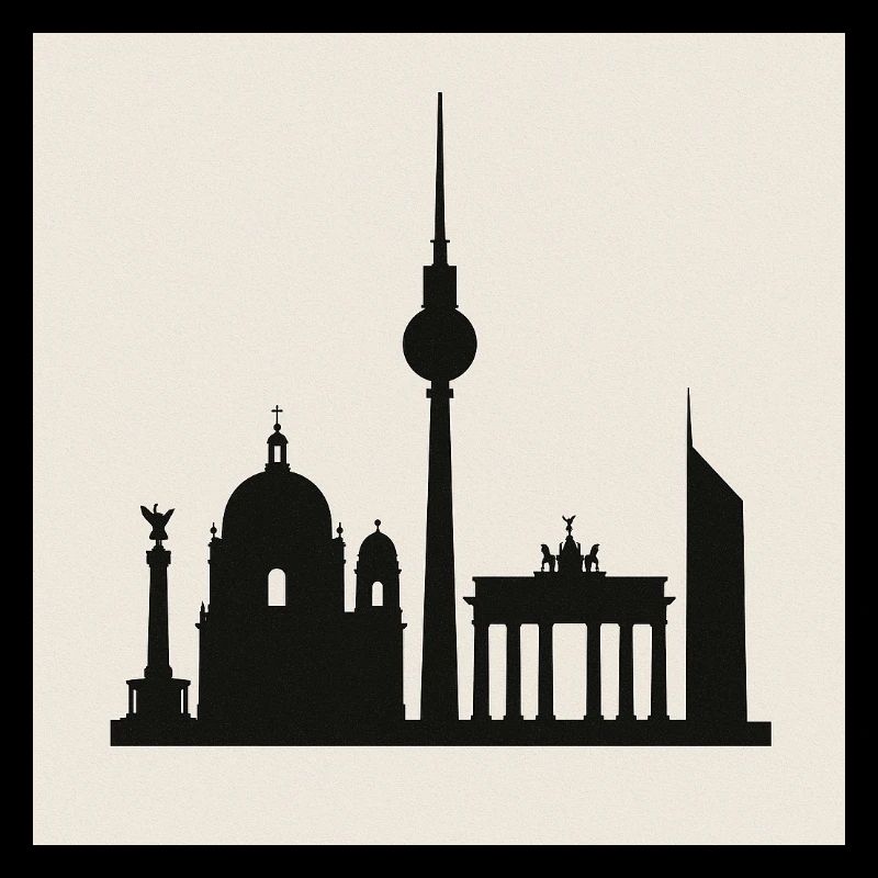 Silhouette de la ligne d’horizon de Berlin