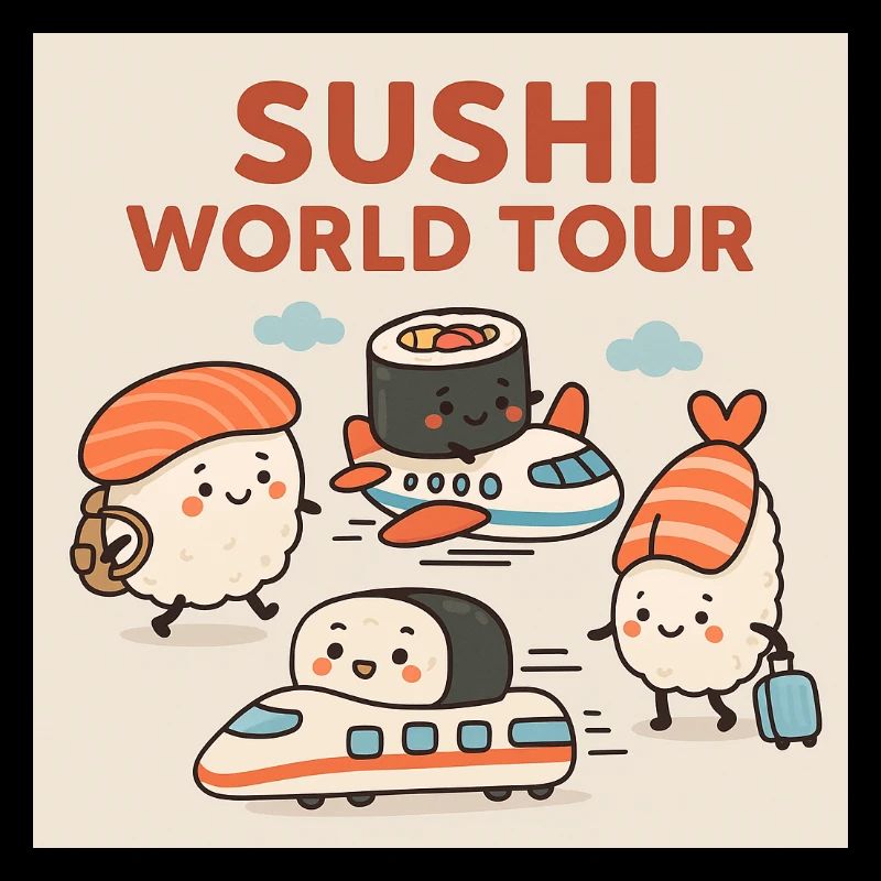 Sushi Reise Illustration