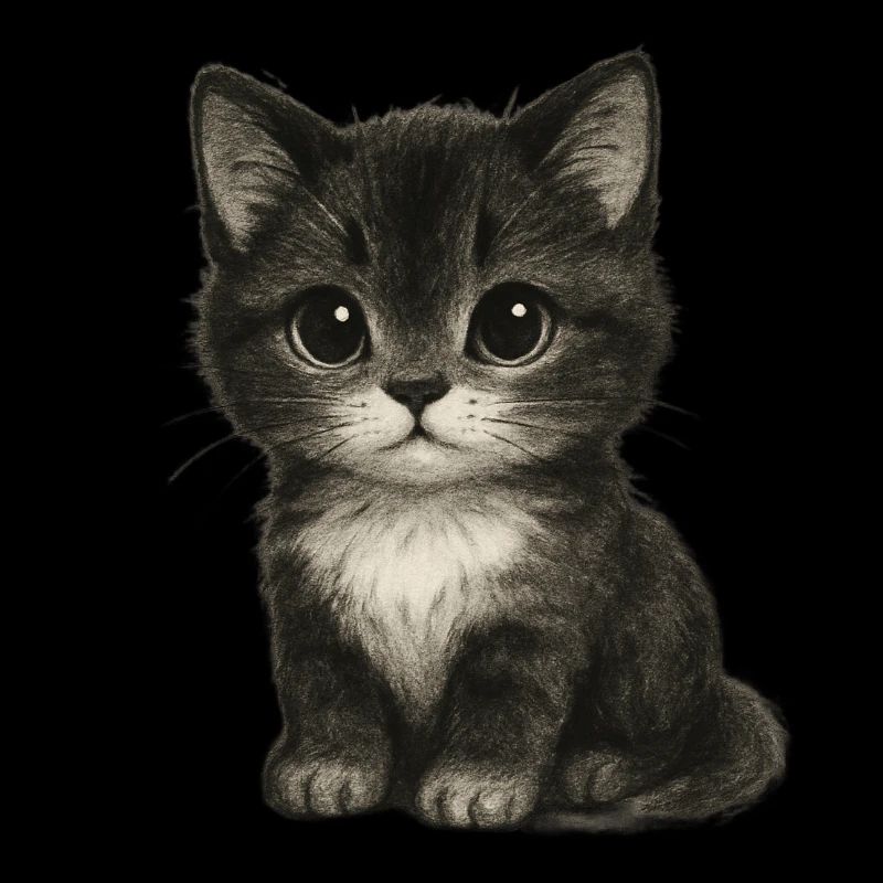Chaton mignon dans un dessin mignon