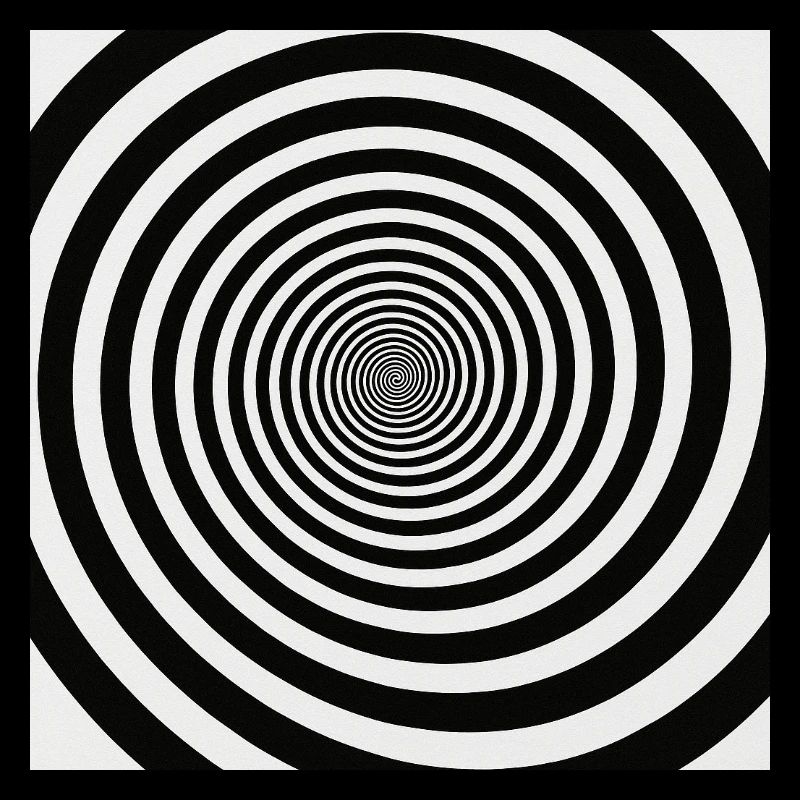 Hypnotic black and white spiral