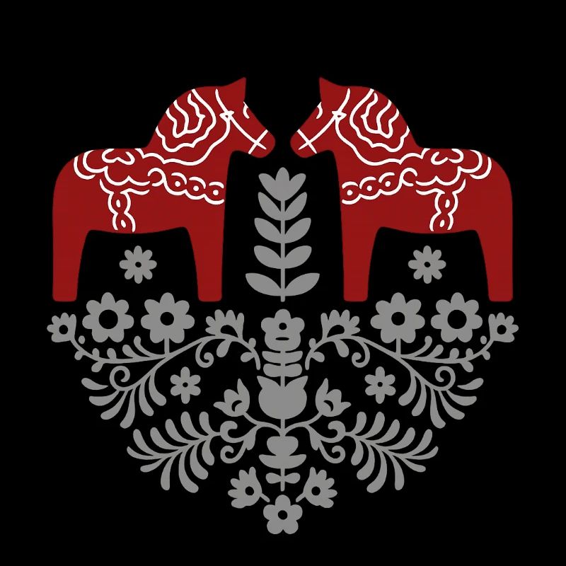 Dala Pferd – Skandinavische Folklore in Grau