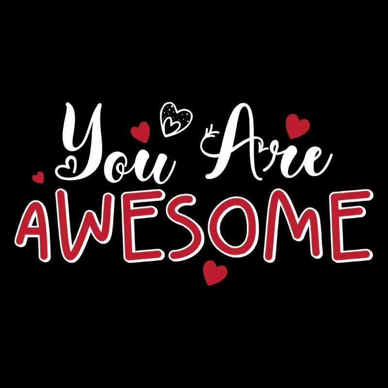 You Are Awesome Hearts Skript