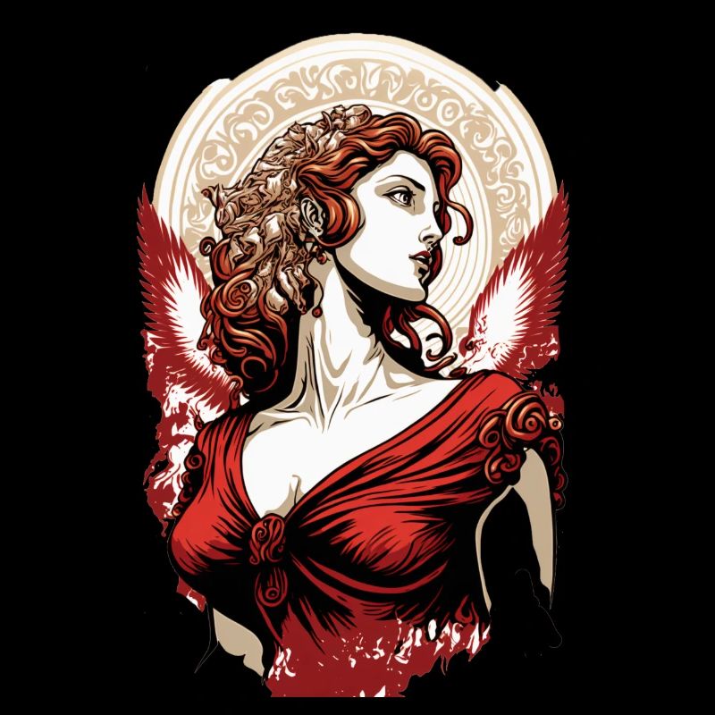Déesse ailée rouge Aphrodite