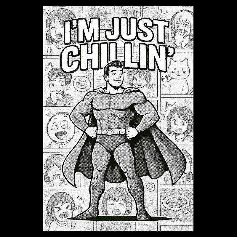 "Manga Hero: Just Chillin'"