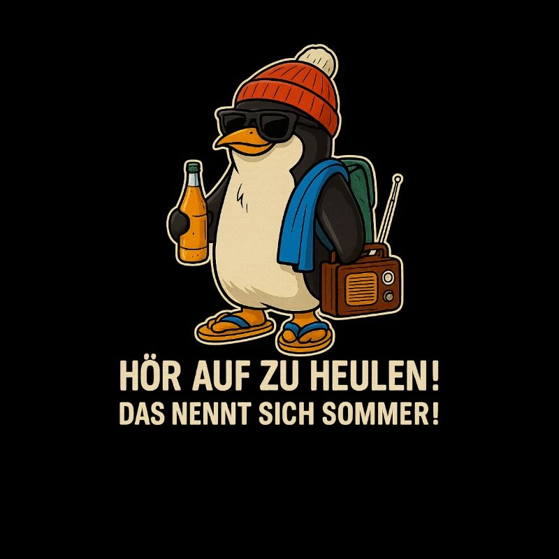 Summer penguin with sunglasses
