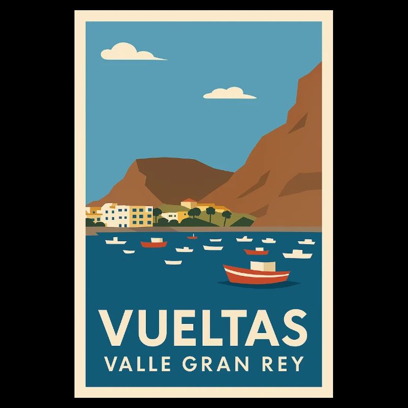 Vuelta Valle Gran Rey Coastal Poster