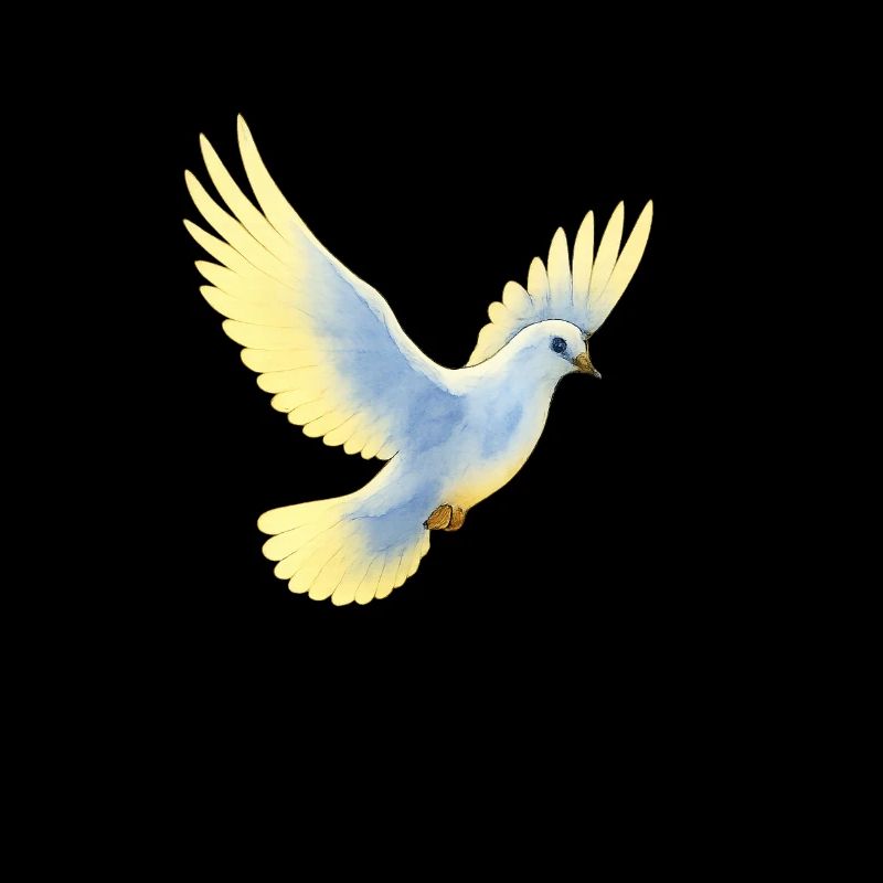 Dove watercolor in flight hd