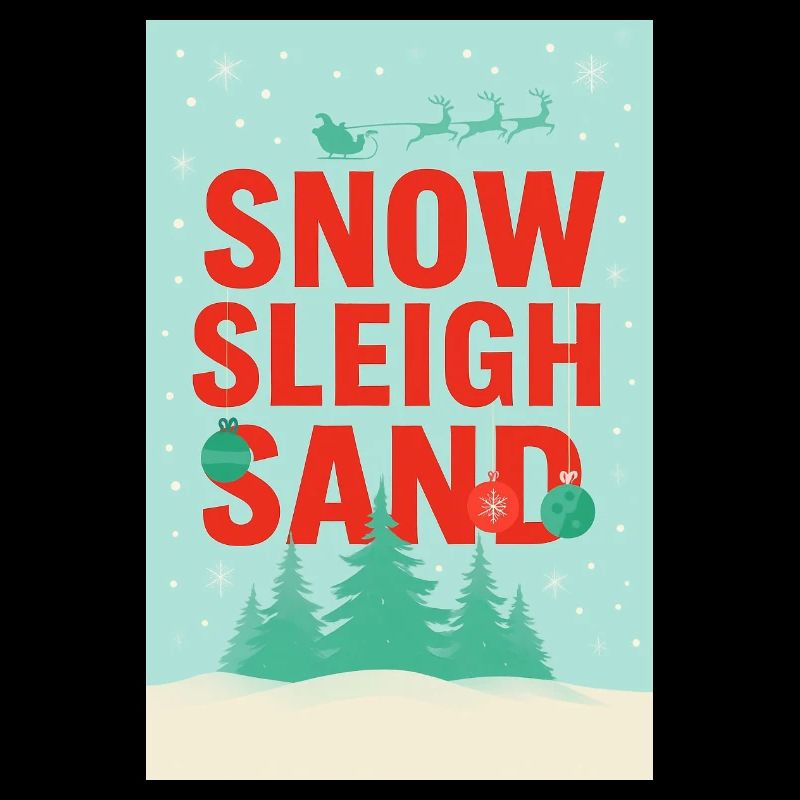 Snow Sleigh Sand: Winter Scene