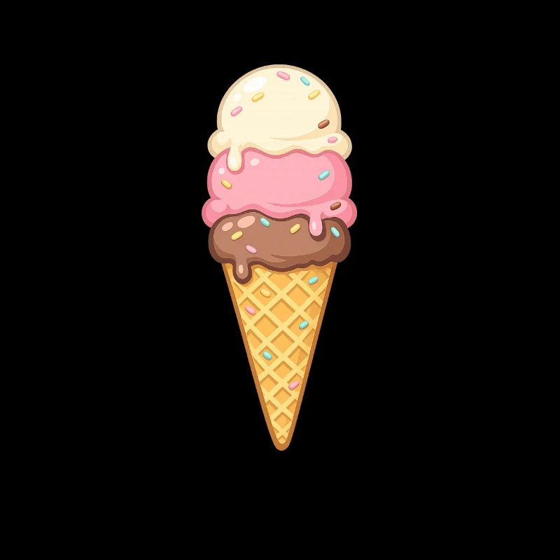 Dreischicht Eiscreme im Cone
