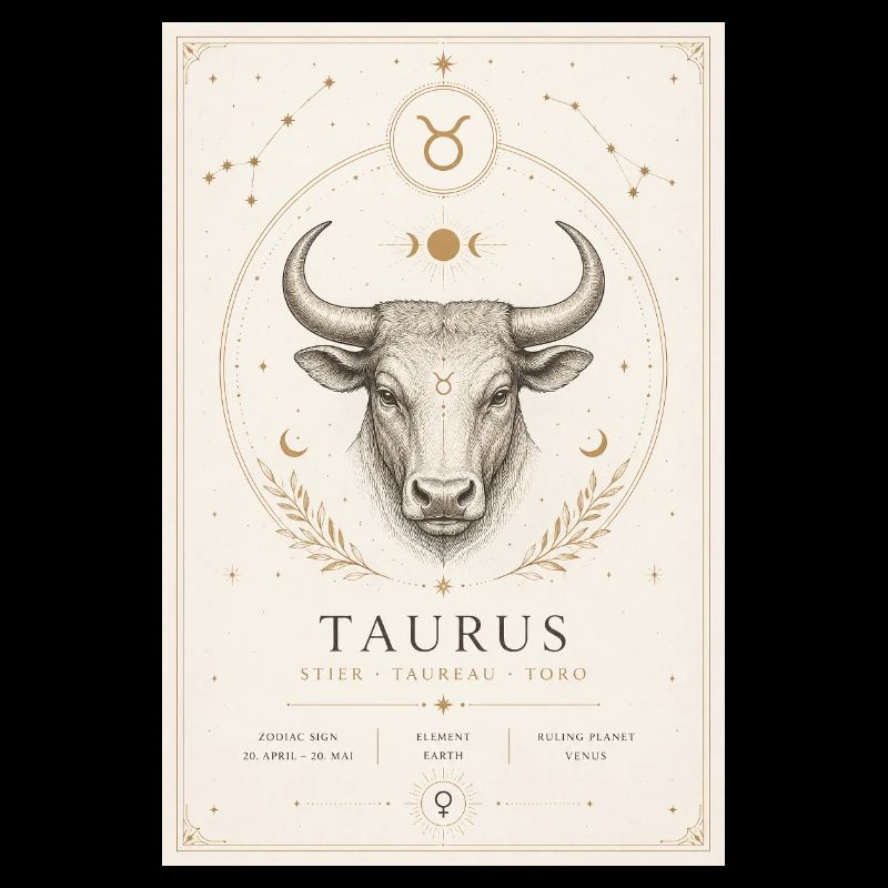 Stier Sternzeichen Kosmos-Illustration