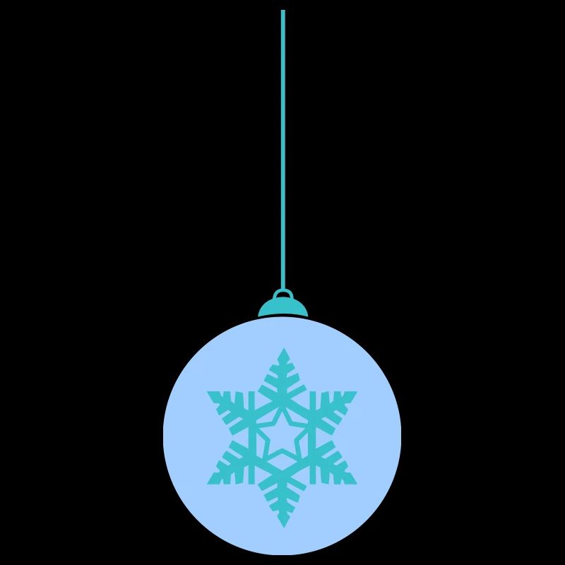 Weihnachtskugel Schneeflocken Blau Ornament