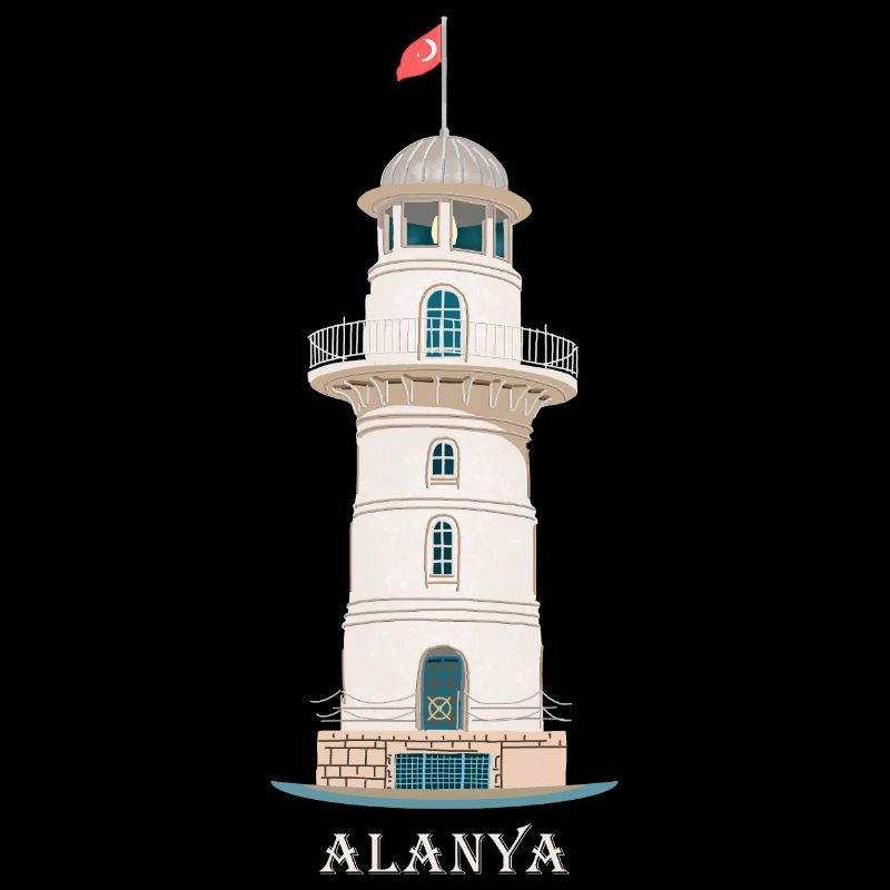 Alanya, Lighthouse Drawing, Turkey