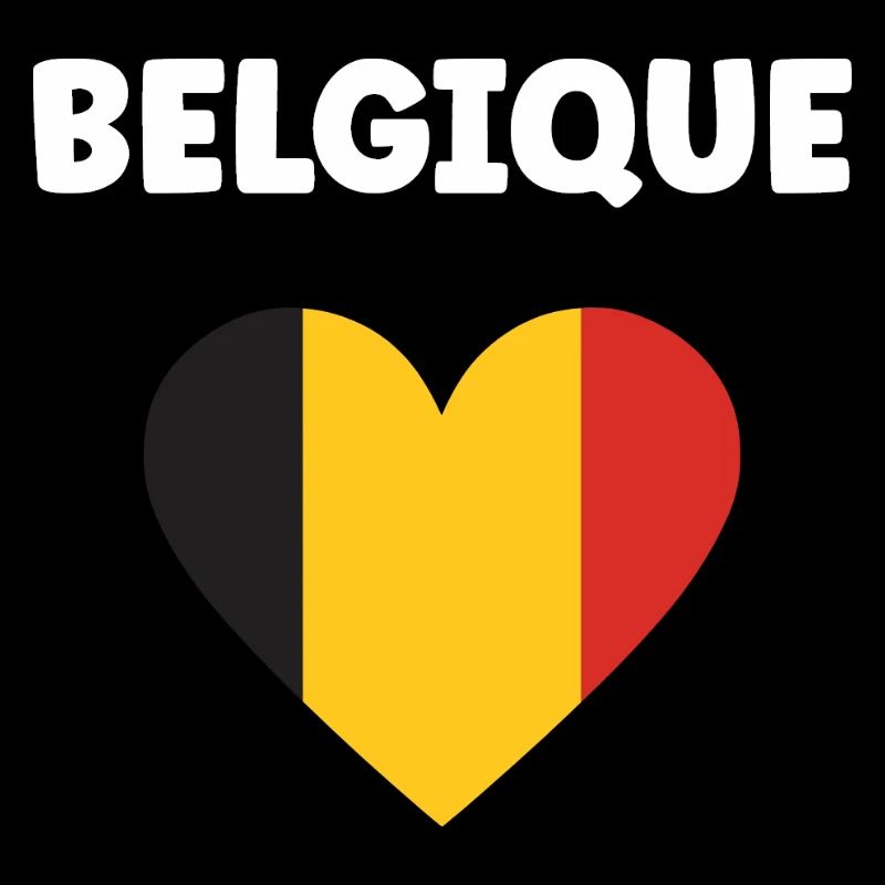 Belgisches Trikoloreherz