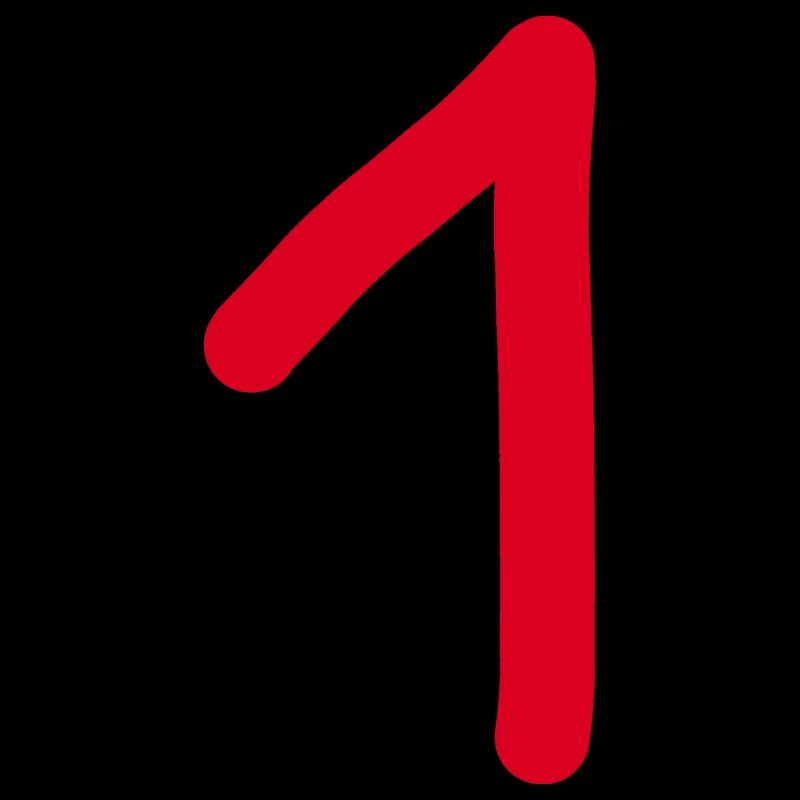 1 Nummer eins Zahl rot Geburtstag