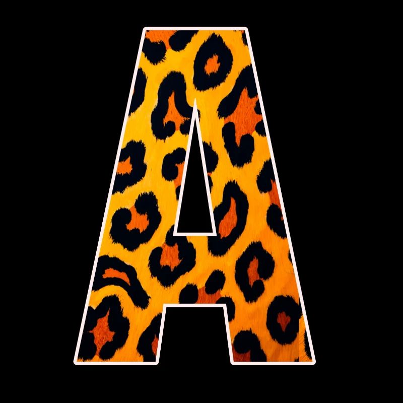 Leopard A-Buchstabe Print
