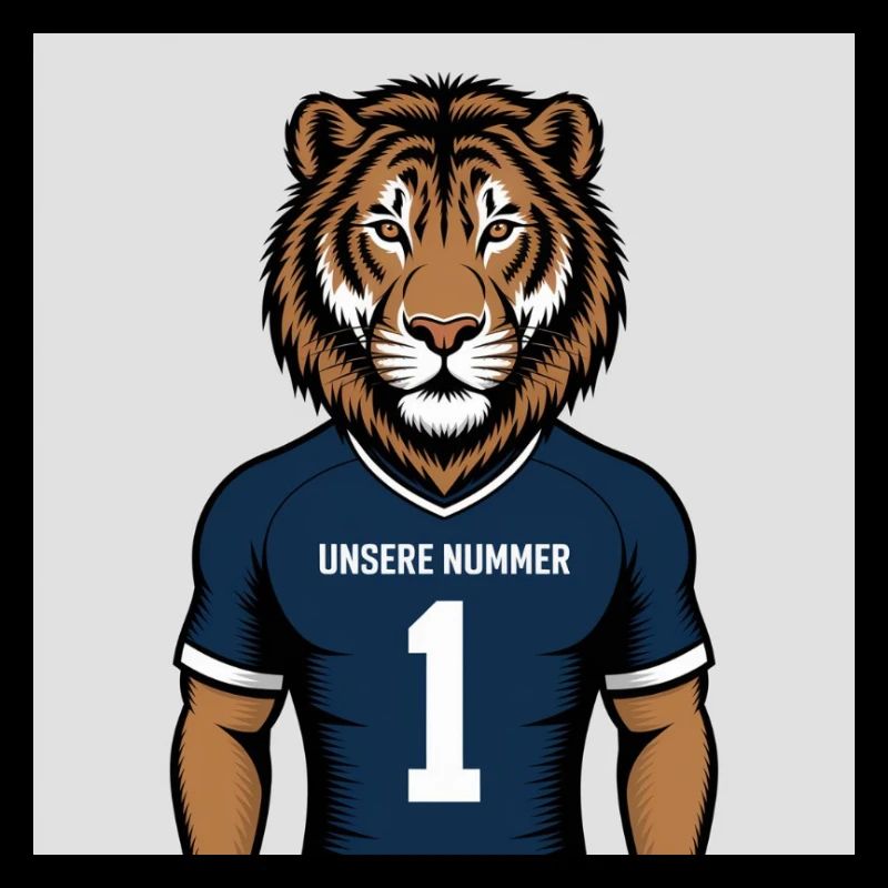 Tiger Mascot Jersey Print