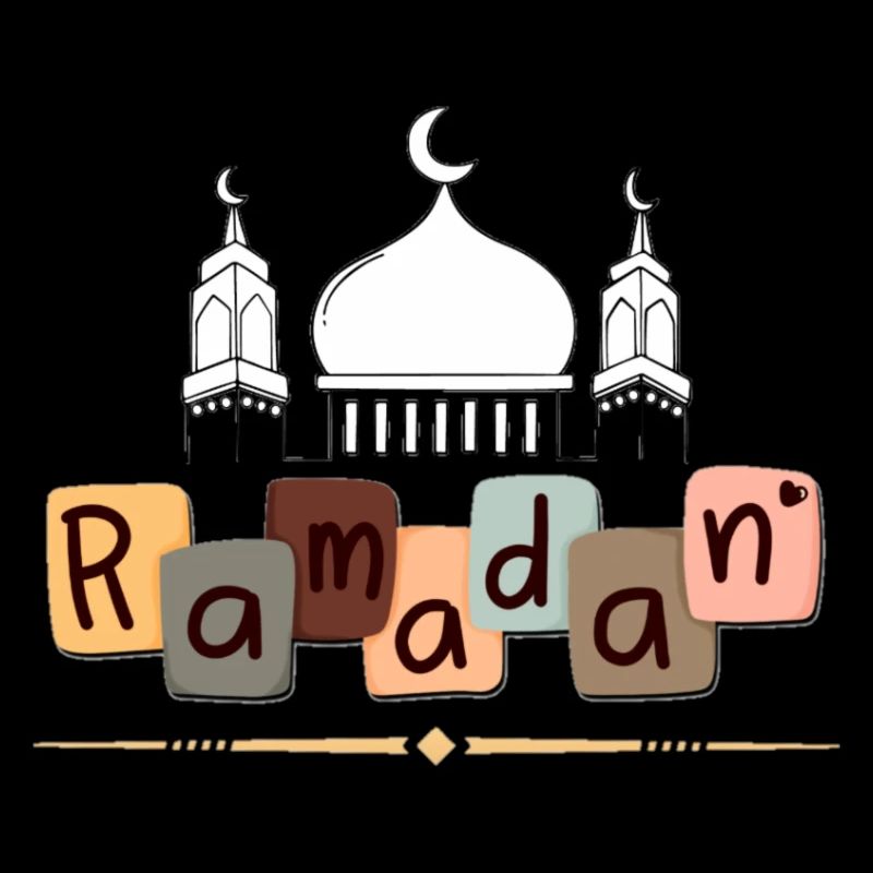 Ramadan Mosaic Blocks Mosque