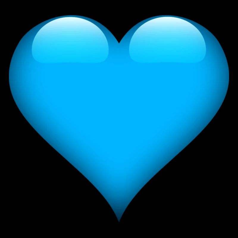 Blaues Gloss-Herz Design