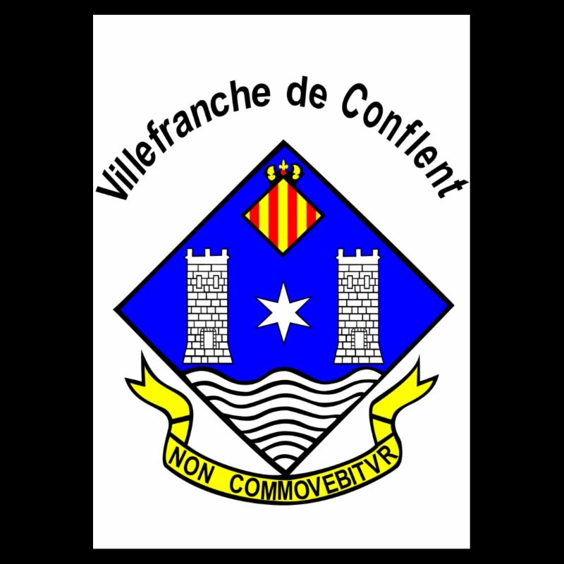 Blason Villefranche de Conflent Bleu