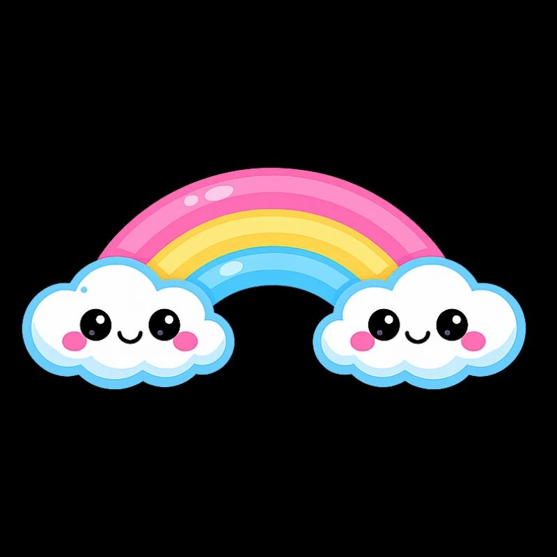 Duo Nuage Arc-en-ciel mignon