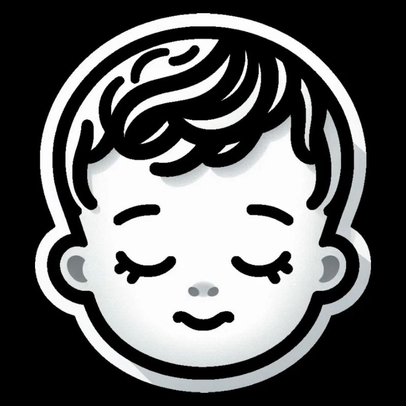 Sommeil de la tête de bébé