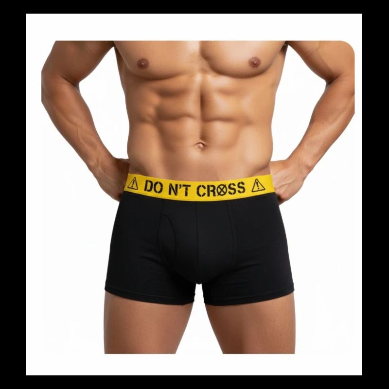 Boxers à avertissement croisé « Ne pas traverser »