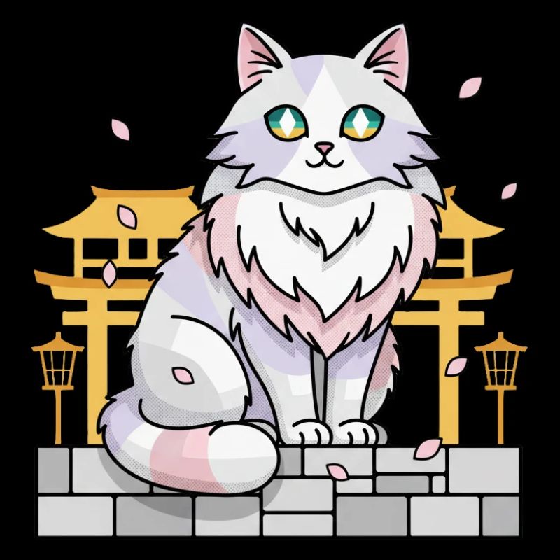 Anime Cat Japan Kawaii Vector