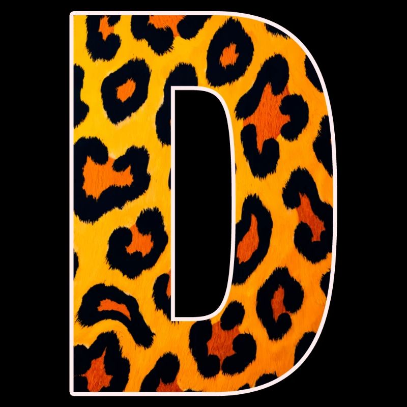 Leopard D Buchstabe Druck