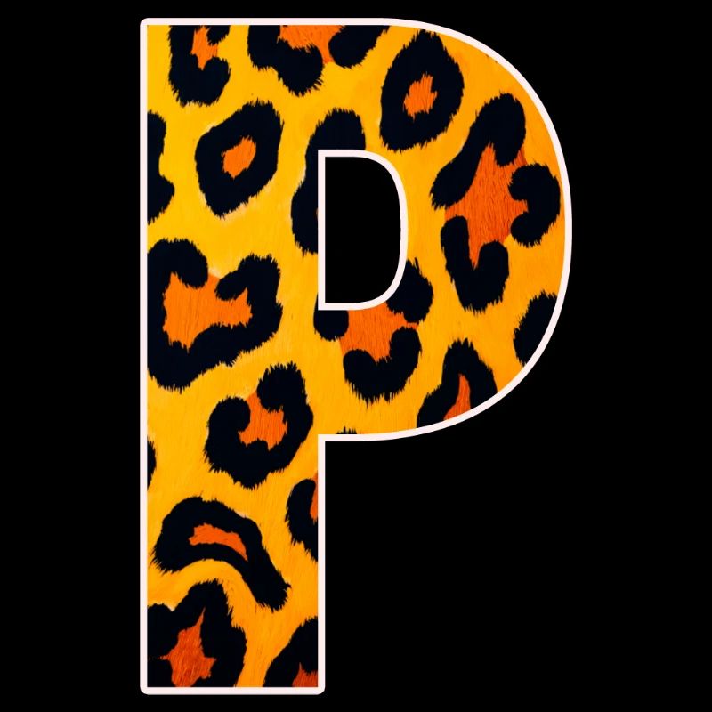 Leopard_Buchstabenmuster_ _P