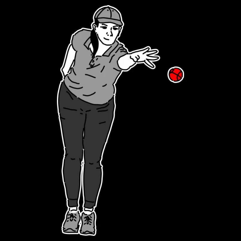 Petanque player Left-handed