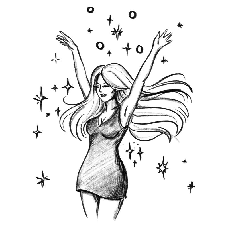 Dancing Woman Empowerment - Illustration