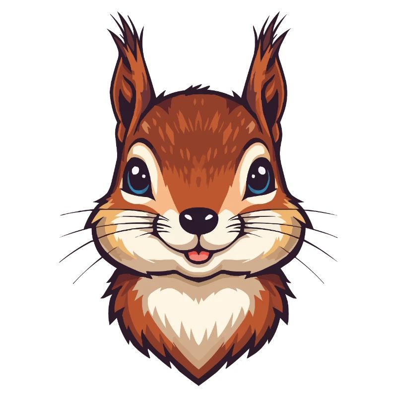 Cute Squirrel Head