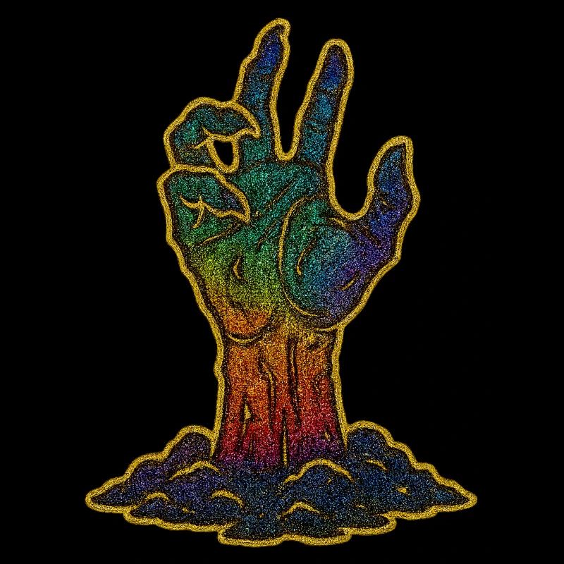 Rainbow Hand Halloween