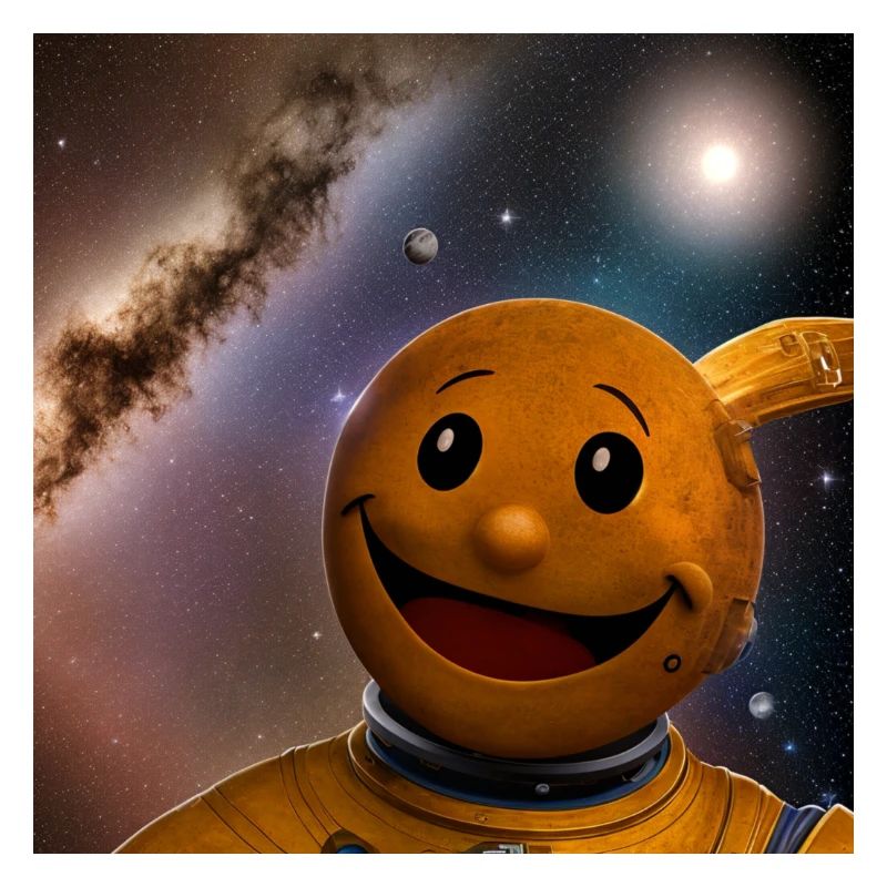 Lächelnder Astro Kosmosfreund