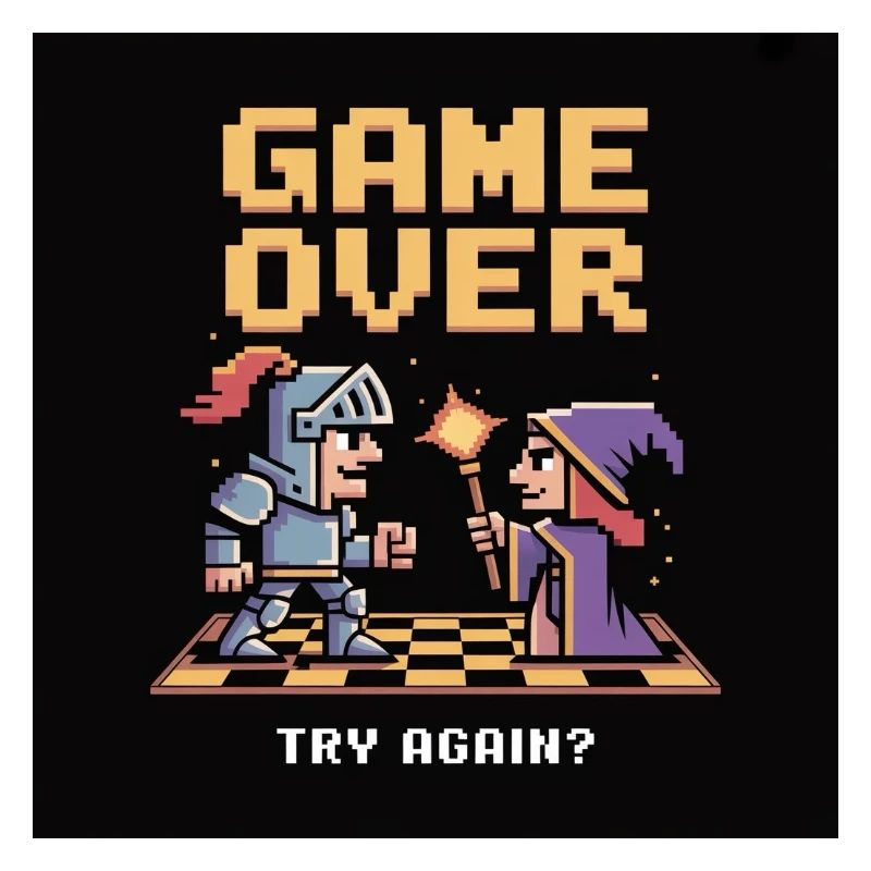 Game Over Pixel Duel Design