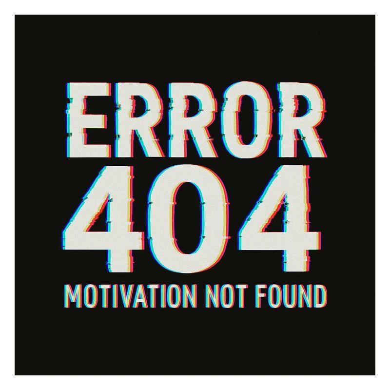 Motivation 404 Glitch Rétro